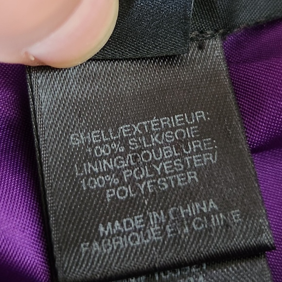 Marc by Marc Jacobs purple textured silk ruffled mini Dress Sz 4 pockets - Picture 8 of 8